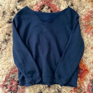 Navy Cutout Crewneck